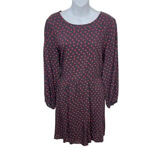 Reformation Black Heart Angie Mini Dress Women's Size XL